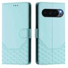 For Google Pixel 10 5G / 10 Pro 5G Global Honeycomb Embossing RFID Leather Phone Case(Mint Green) - 2