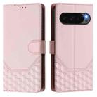 For Google Pixel 10 5G / 10 Pro 5G Global Honeycomb Embossing RFID Leather Phone Case(Pink) - 2