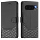 For Google Pixel 10 5G / 10 Pro 5G Global Honeycomb Embossing RFID Leather Phone Case(Black) - 2