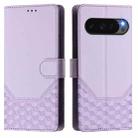 For Google Pixel 10 5G / 10 Pro 5G Global Honeycomb Embossing RFID Leather Phone Case(Light Purple) - 2