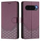 For Google Pixel 10 Pro XL 5G Global Honeycomb Embossing RFID Leather Phone Case(Violet) - 2