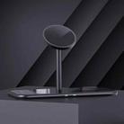 SW12 3 in 1 Metal Magnetic Wireless Charger(Black) - 2