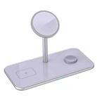 SW12 3 in 1 Metal Magnetic Wireless Charger(White) - 1