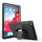 For Samsung Galaxy Tab A 10.1 (2019) T510 / T515 360 Degree Rotation PC+TPU Protective Cover with Holder & Hand Strap(Black) - 1