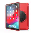 For Samsung Galaxy Tab A 10.1 (2019) T510 / T515 360 Degree Rotation PC+TPU Protective Cover with Holder & Hand Strap(Red) - 3