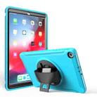 For Samsung Galaxy Tab A 10.1 (2019) T510 / T515 360 Degree Rotation PC+TPU Protective Cover with Holder & Hand Strap(Light Blue) - 1