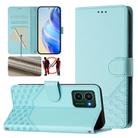 For HMD Pulse Pro / Pulse / Pulse+ Honeycomb Embossing RFID Leather Phone Case(Mint Green) - 1