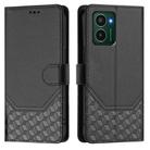 For HMD Pulse Pro / Pulse / Pulse+ Honeycomb Embossing RFID Leather Phone Case(Black) - 2