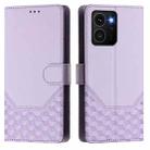 For HMD Skyline Honeycomb Embossing RFID Leather Phone Case(Light Purple) - 2