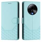 For BLU Bold K50 Honeycomb Embossing RFID Leather Phone Case(Mint Green) - 2