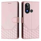 For BLU C9 Honeycomb Embossing RFID Leather Phone Case(Pink) - 2