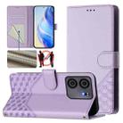 For BLU View 5 Honeycomb Embossing RFID Leather Phone Case(Light Purple) - 1