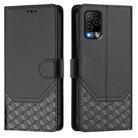 For BLU View 5 Pro Honeycomb Embossing RFID Leather Phone Case(Black) - 2