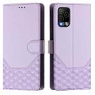 For BLU View 5 Pro Honeycomb Embossing RFID Leather Phone Case(Light Purple) - 2