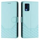 For BLU View Speed Honeycomb Embossing RFID Leather Phone Case(Mint Green) - 2