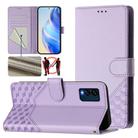 For BLU View Speed Honeycomb Embossing RFID Leather Phone Case(Light Purple) - 1