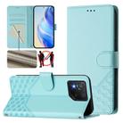 For Asus ROG Phone 8 / 8 Pro Honeycomb Embossing RFID Leather Phone Case(Mint Green) - 1