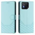 For Asus ROG Phone 8 / 8 Pro Honeycomb Embossing RFID Leather Phone Case(Mint Green) - 2