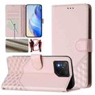 For Asus ROG Phone 8 / 8 Pro Honeycomb Embossing RFID Leather Phone Case(Pink) - 1