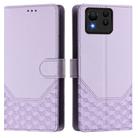 For Asus Zenfone 11 Ultra Honeycomb Embossing RFID Leather Phone Case(Light Purple) - 2