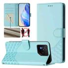 For Asus ROG Phone 9 / 9 Pro Honeycomb Embossing RFID Leather Phone Case(Mint Green) - 1
