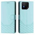 For Asus ROG Phone 9 / 9 Pro Honeycomb Embossing RFID Leather Phone Case(Mint Green) - 2