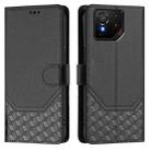 For Asus ROG Phone 9 / 9 Pro Honeycomb Embossing RFID Leather Phone Case(Black) - 2
