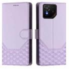 For Asus ROG Phone 9 / 9 Pro Honeycomb Embossing RFID Leather Phone Case(Light Purple) - 2