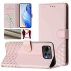 For Asus Zenfone 12 Ultra Honeycomb Embossing RFID Leather Phone Case(Pink) - 1
