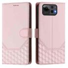 For Asus Zenfone 12 Ultra Honeycomb Embossing RFID Leather Phone Case(Pink) - 2