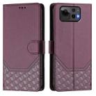 For Asus Zenfone 12 Ultra Honeycomb Embossing RFID Leather Phone Case(Violet) - 2