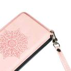 For Samsung Galaxy S20 Plus Mandala Embossed PU + TPU Case with Holder & Card Slots & Photo Frame & Strap(Rose Gold) - 5