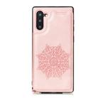 For Samsung Galaxy Note 10 Mandala Embossed PU + TPU Case with Holder & Card Slots & Photo Frame & Strap(Rose Gold) - 2