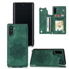 For Samsung Galaxy Note 10 Mandala Embossed PU + TPU Case with Holder & Card Slots & Photo Frame & Strap(Green) - 1