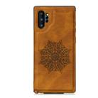 For Samsung Galaxy Note 10 Plus Mandala Embossed PU + TPU Case with Holder & Card Slots & Photo Frame & Strap(Brown) - 2