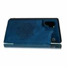 For Samsung Galaxy Note 10 Plus Mandala Embossed PU + TPU Case with Holder & Card Slots & Photo Frame & Strap(Blue) - 3