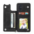 For Samsung Galaxy A41 Mandala Embossed PU + TPU Case with Holder & Card Slots & Photo Frame & Strap(Black) - 3