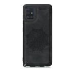 For Samsung Galaxy A51 Mandala Embossed PU + TPU Case with Holder & Card Slots & Photo Frame & Strap(Black) - 2