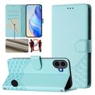 For Nothing Phone 1 Honeycomb Embossing RFID Leather Phone Case(Mint Green) - 1