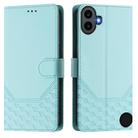 For Nothing Phone 1 Honeycomb Embossing RFID Leather Phone Case(Mint Green) - 2