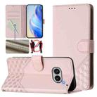 For Nothing Phone 2a Honeycomb Embossing RFID Leather Phone Case(Pink) - 1