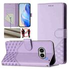 For Nothing Phone 2a Honeycomb Embossing RFID Leather Phone Case(Light Purple) - 1