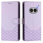 For Nothing Phone 2a Honeycomb Embossing RFID Leather Phone Case(Light Purple) - 2