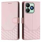 For Wiko T20 Honeycomb Embossing RFID Leather Phone Case(Pink) - 2
