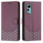 For Ulefone Note 14 Honeycomb Embossing RFID Leather Phone Case(Violet) - 2