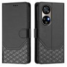 For Ulefone Note 17 Pro Honeycomb Embossing RFID Leather Phone Case(Black) - 2