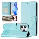 For Ulefone Note 18 Ultra Honeycomb Embossing RFID Leather Phone Case(Mint Green) - 1