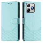 For Ulefone Note 18 Ultra Honeycomb Embossing RFID Leather Phone Case(Mint Green) - 2