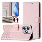 For Ulefone Note 18 Ultra Honeycomb Embossing RFID Leather Phone Case(Pink) - 1