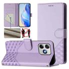 For Ulefone Note 18 Ultra Honeycomb Embossing RFID Leather Phone Case(Light Purple) - 1